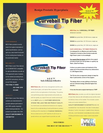 ball tip fibers,  enucleation of the prostate, laser ablation of the prostate, ball tip surgical fiber