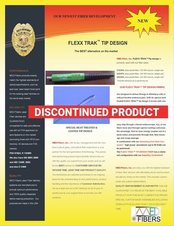 flexx trak surgical laser fibers, surgical fibers